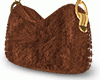 brown fur purse