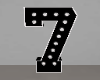 Black Number 7 Sign