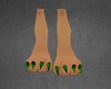 green furry feet