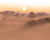 Foggy Desert Sunset