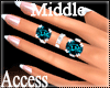A. Middle Lush Teal Ring