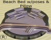 Beach bed w/poses&pillow