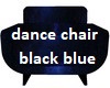 dance chair black blue