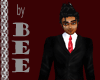  Suit with Red Tie