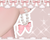 Pink pearl bow earrings