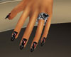 [J] Lush Black Red nails