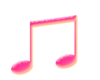 pink music note particle
