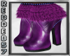 Purple Fur Blue Gem Boot