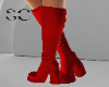 SC leather red boots