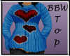 BBW Blue Sweater top