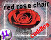 cuddle red rose chair