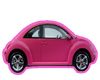 sticker -  pink  car
