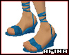 Wedge Sandals Blue