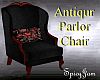 Antq Parlor Chair BlkRs