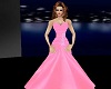 Pink,Brooch,Long Dress