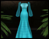 60's Aqua Silk Gown