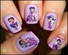 Purple Betty Boop Nails