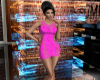 -1m- Pink fishnet dress