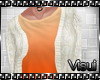 V| Orange Sweater Top
