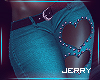 ! Hearts Jeans Teal