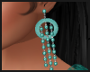 Aqua Beaded Earrings
