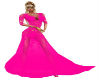 NEON PINK LACE GOWN