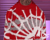 Red White Web Sweater