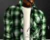 D* Green Flannel Top