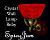 Crystal Wall Lamp Ruby