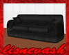 (L) Black Suede Sofa
