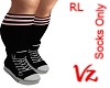 RL Black/Pink Knee Socks