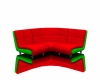 red & green funky sofa