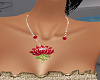 red rose necklace