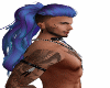 (x) blue purple hair M