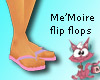 K purple pink flip flops