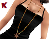 Long Star Necklace Gold