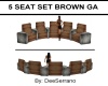 5 SEAT SET BROWN GA