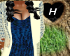 H♥Black and blue top