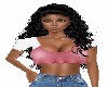 CROP  PINK  TEE