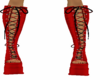 red goth boots