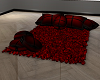 Red Leather Rug & Pillow