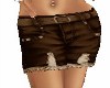 BROWN BELTED SHORTS