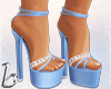 Camily Blue Chain Heels