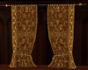 Brown Floral Curtains