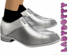 silver formal shoes