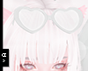 Ⓐ White Heart Glasses