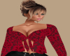Red Floral Blouse