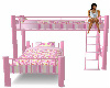 girl's pink bunk beds