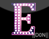 E Letters Pink Lamps