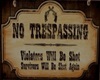 NO TRESPASSING SIGN